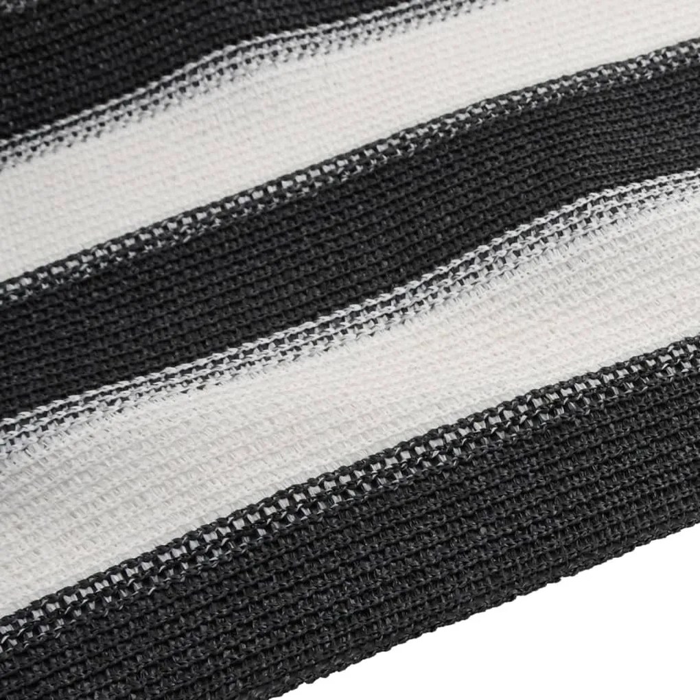 antracitszürke és fehér HDPE belátásgátló háló 1,2x10m 195 g/m²