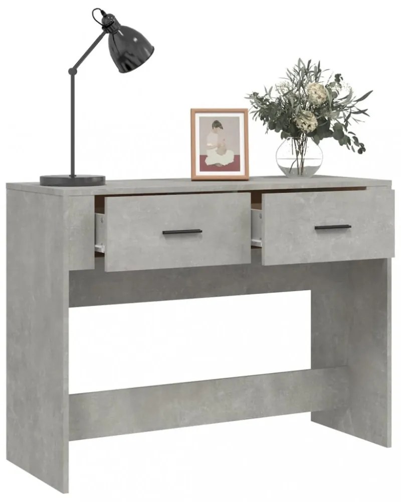 betonszürke szerelt fa dohányzóasztal 100 x 39 x 75 cm