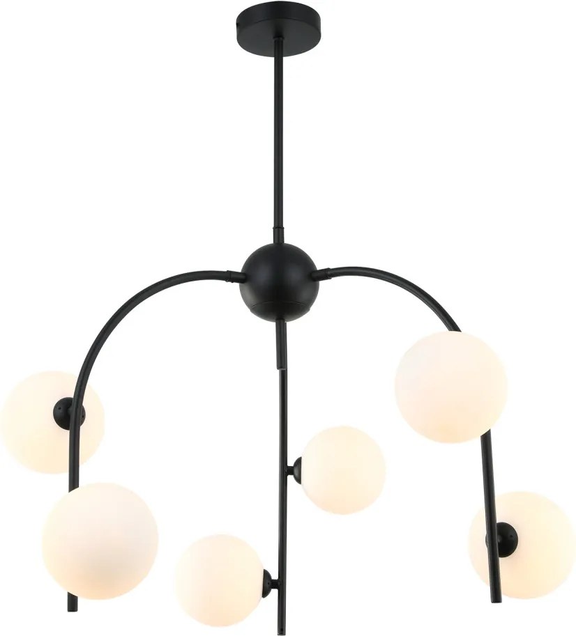 ITALUX MDM-3800-6-BK-W CELINE Glamour Csillár Fehér, Fekete G9 IP20