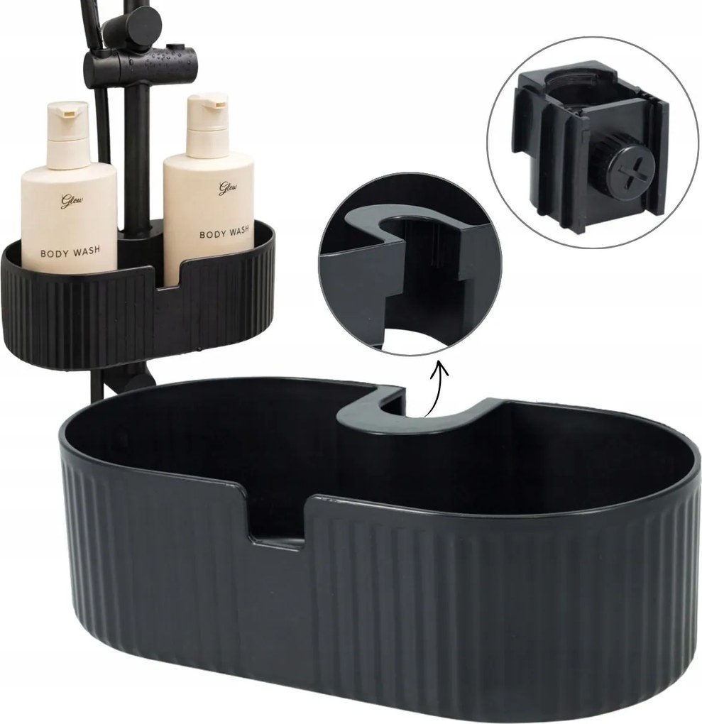 Fürdőszobai Polc zuhanyrúdhoz Kozmetikumokhoz Zuhany Rendező