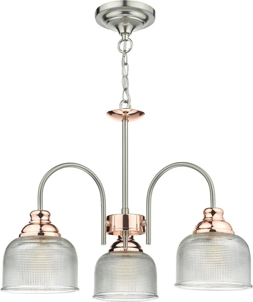 DAR LIGHTING WHA0346 WHARFDALE Modern Csillár Réz, Szatén Króm E14 IP20
