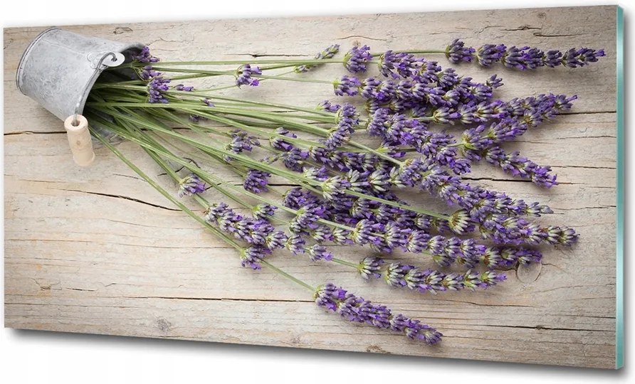 Fotó üvegkép Levendula egy cserépben 100x70