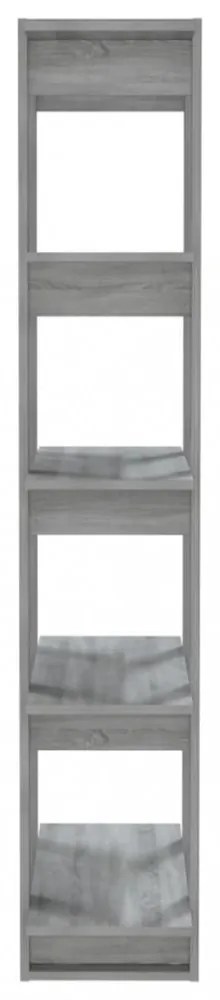 szürke sonoma színű fa könyvszekrény/térelválasztó 60x30x135 cm