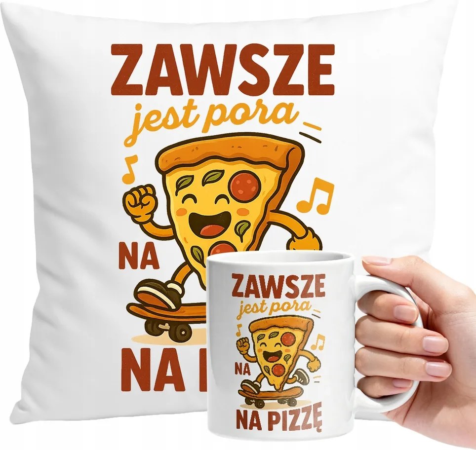 Bögre Szett Pizza Párna Személyre Szabott Ajándék Szöveg