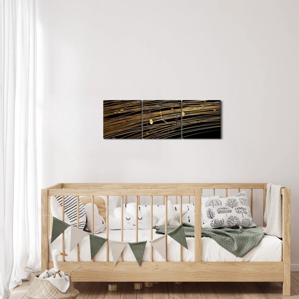 Absztrakt kép (órával) (90x30 cm)