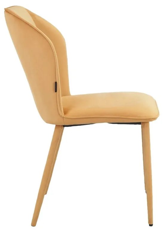 Sárga bársony étkezőszék szett 2 db-os Wilma – Støraa