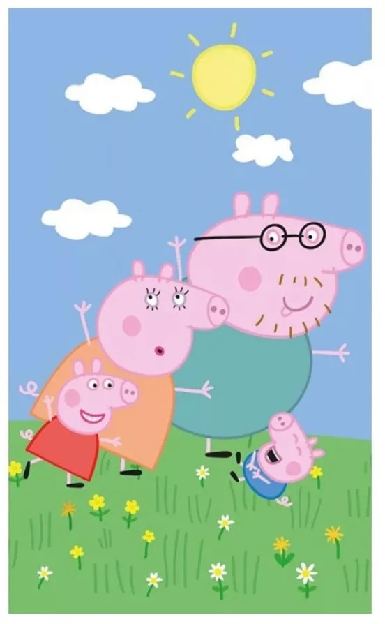 Peppa malac Family kéztörlő, arctörlő, törölköző 30x50 cm
