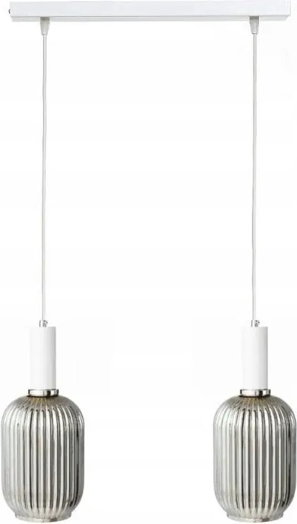 Díszlécre akasztható lámpa Moderna Slim grafit üveg