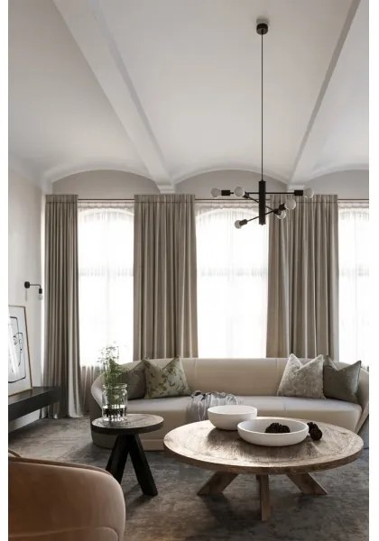 Csillár zsinóron DUOMO 6 6xE27/60W/230V fekete