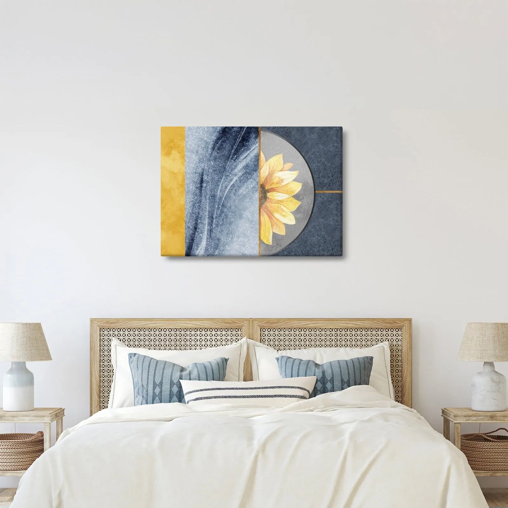 Kép - Formák és a virág (70x50 cm)