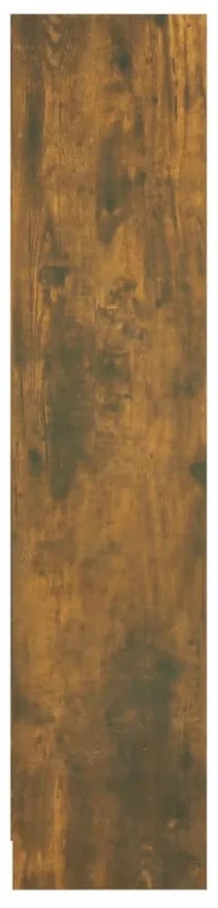 füstös tölgy színű szerelt fa könyvszekrény 60 x 24 x 109 cm