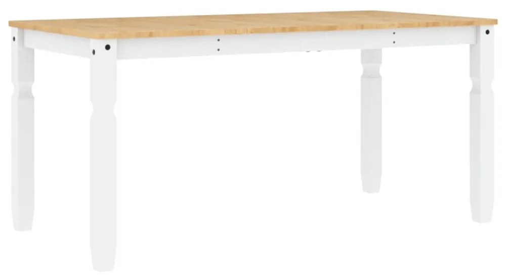 Corona fehér tömör fenyőfa ebédlőasztal 160 x 80 x 75 cm