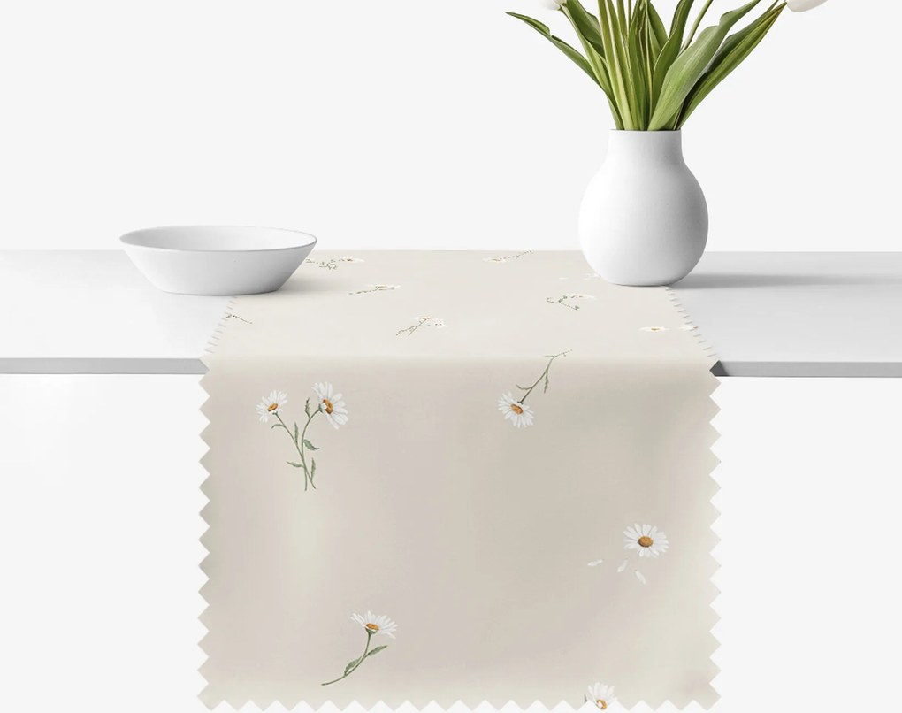 Goldea teflonbevonatú asztali futó - százszorszépek 35x120 cm