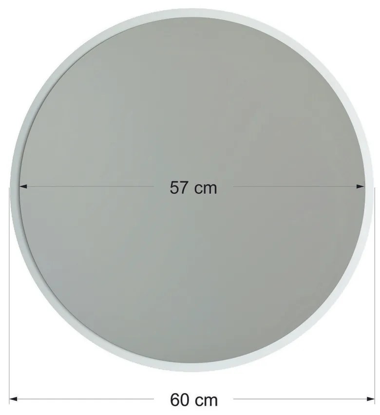 Yuvarlak Ayna Beyaz tükör 60 cm