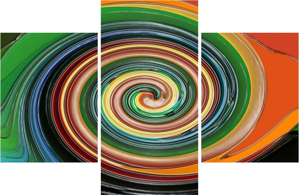 Absztrakt kép - színes spirál (90x60 cm)