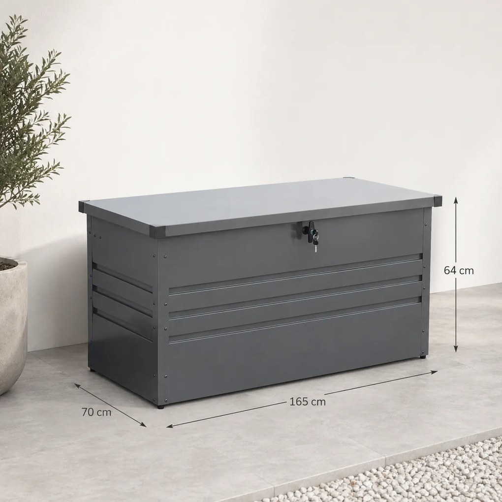 Furnigo Fém tároló doboz 590 L - antracit