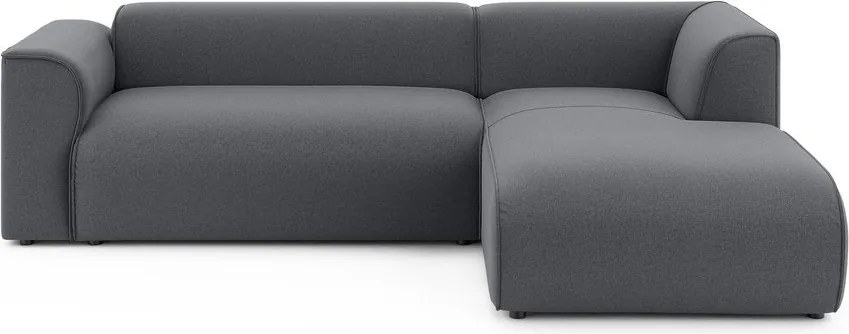 Sötétszürke sarokkanapé (jobb oldali-heverő résszel) Merid – Ropez