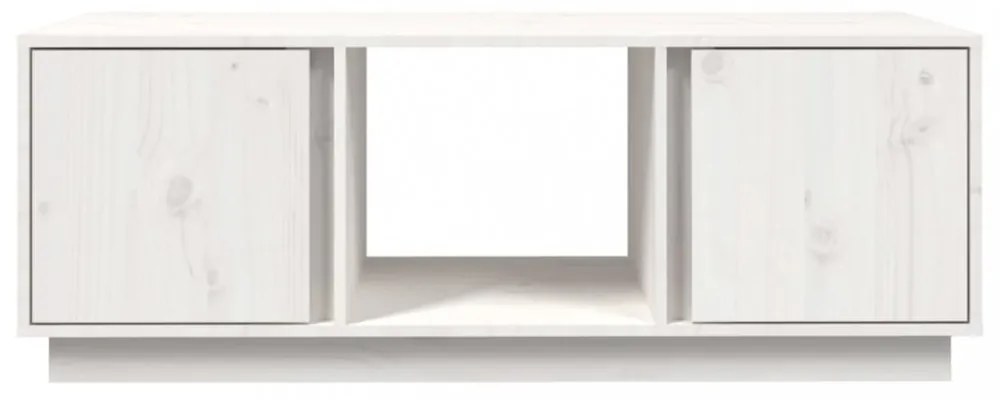 fehér tömör fenyőfa dohányzóasztal 110x50x40 cm