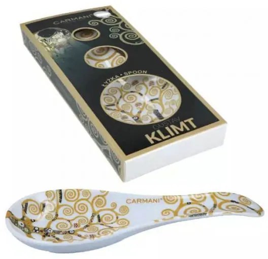 Klimt porcelán fakanáltartó díszdobozban - Életfa