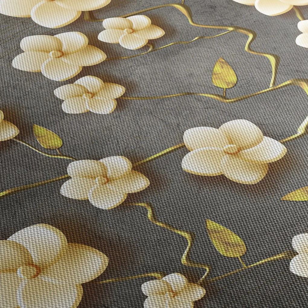 Kép - Aranybokor fekete háttéren (120x50 cm)