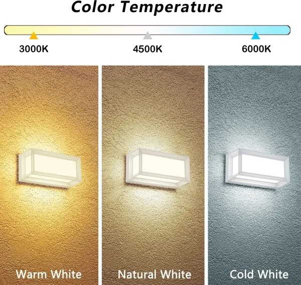 Brilagi - LED kültéri fali lámpatest PARKER LED/12W/230V 3000/4500/6000K fehér IP44