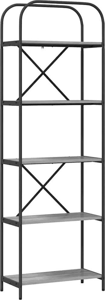 vidaXL Könyvespolc Szürke Sonoma 60 x 30 x 183 cm Faanyag