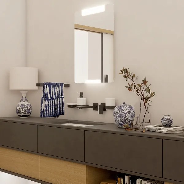 NIMCO NKC készlet-31K-T-90-Szappan adagoló, fogkefe állvány és fali kampó NIKAU