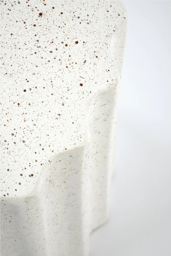 Tiaris dohányzóasztal 41 cm - fehér terrazzo