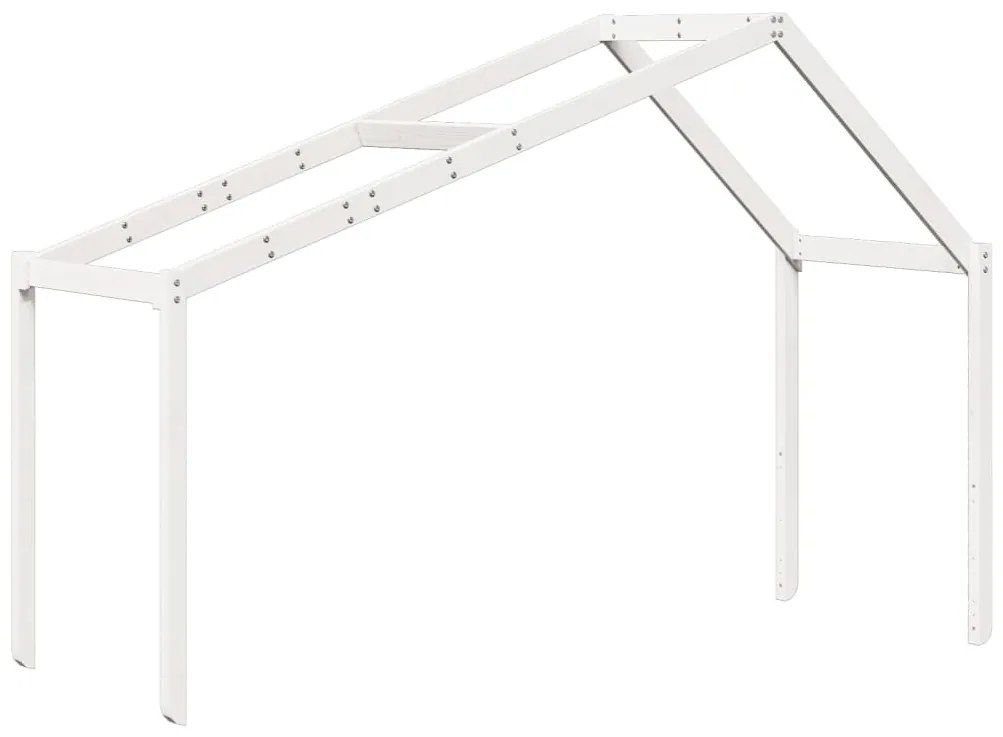 fehér tömör fenyőfa gyerekágytető 213 x 95,5 x 144,5 cm