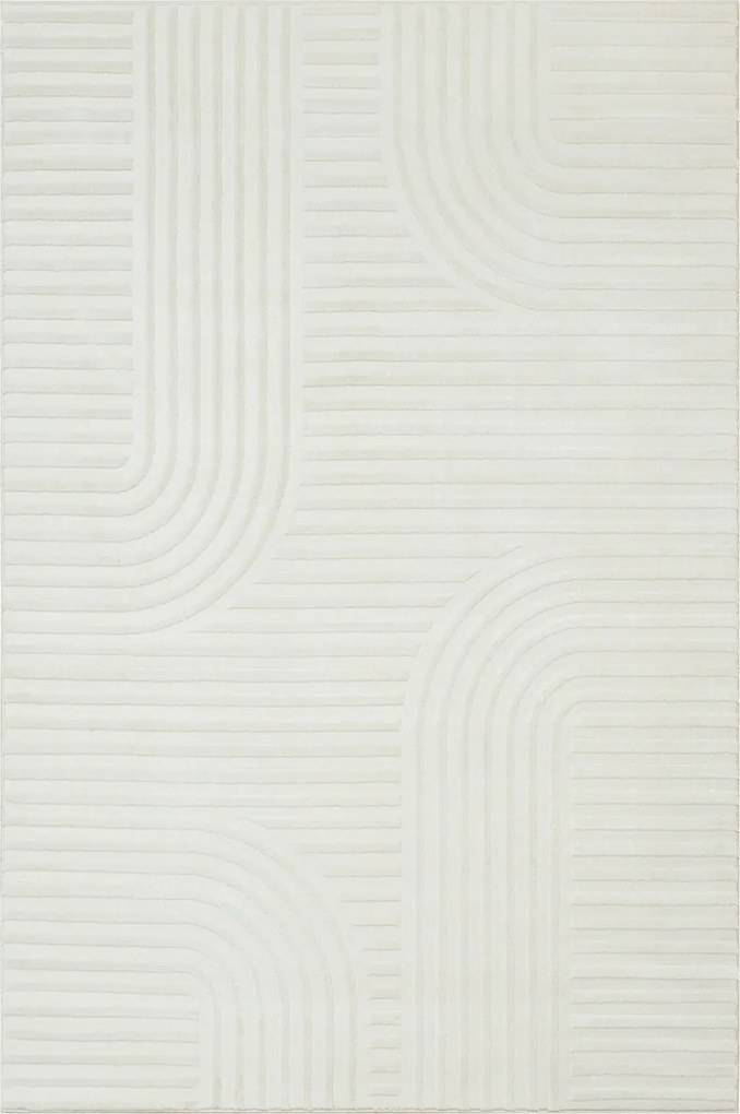 Krémszőnyeg Kétszintes Geometria Csíkok Vonalak A Nappaliba Misha 160x230 cm