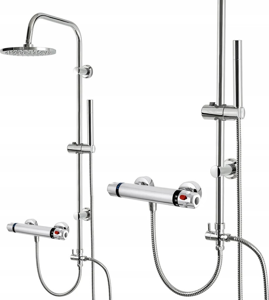 Zuhanyszett Termosztátos Csapteleppel Zuhanykabin Rúd