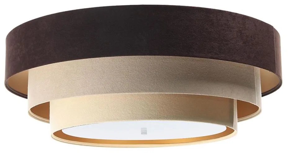 TRINITI mennyezeti lámpa 2xE27/60W/230V barna/beige/arany