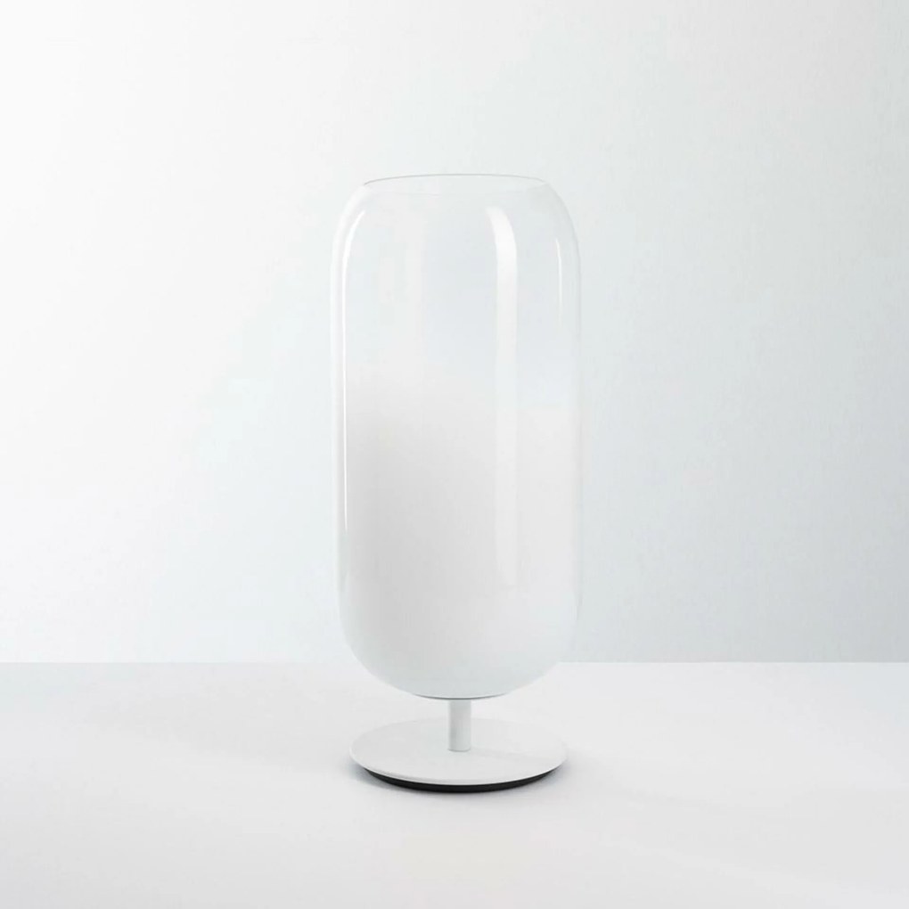 Artemide Gople asztali lámpa, fehér, üveg test, E27, 485 mm