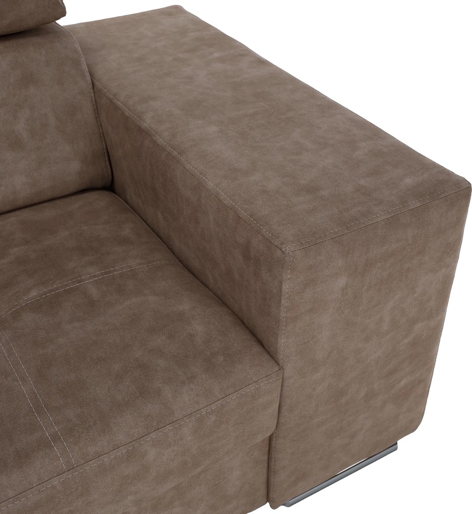 Ülőgarnitúra, bézs, balos, MALAGA BIG