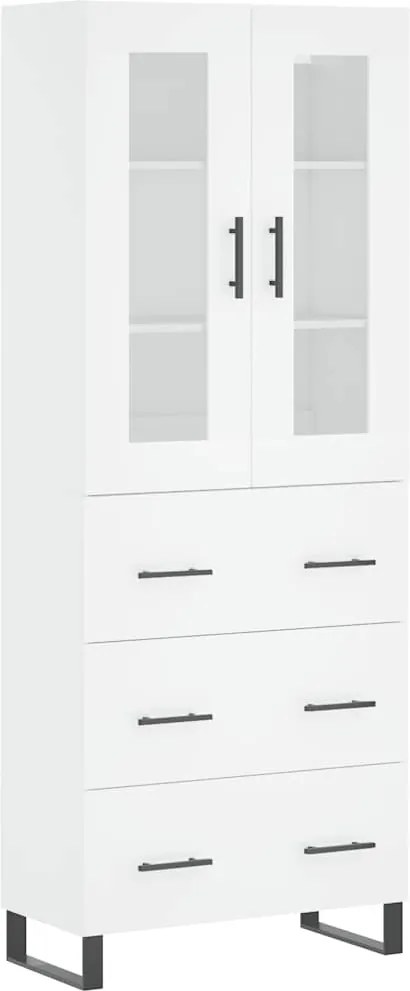 vidaXL fehér szerelt fa magasszekrény 69,5 x 34 x 180 cm