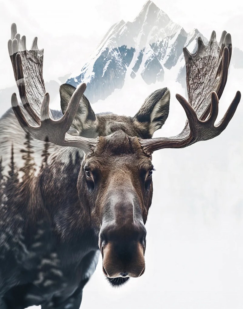 Poszter 59,4x84,1cm Szarvas Az erdő szelleme