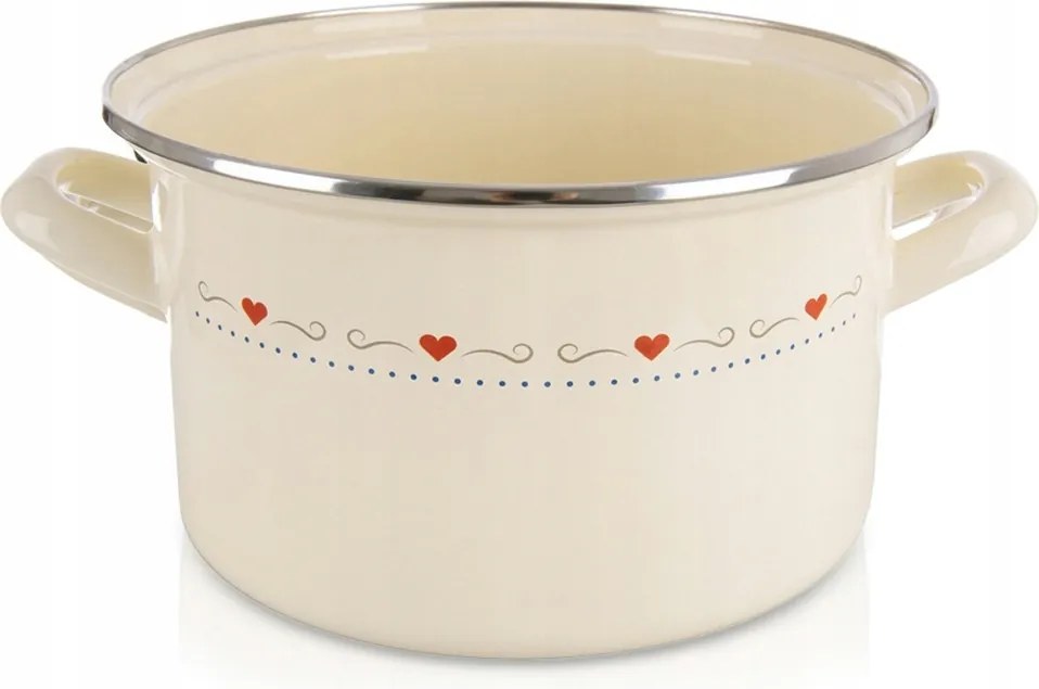 Zománcozott Fazék Krémszínű Hagyományos Indukciós Gáz 3 L