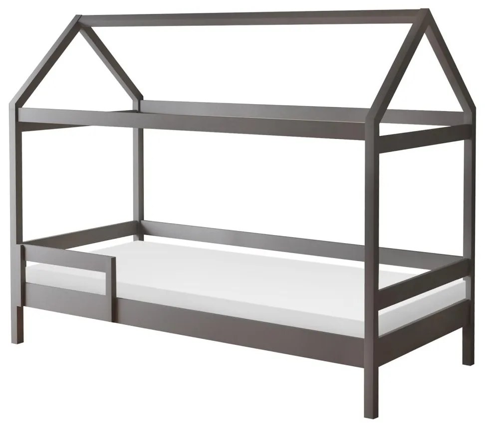 Gyerek emeletes ágy 90 cm Nortena (szürke) (ágyráccsal)  (tárolóhellyel). 1116425