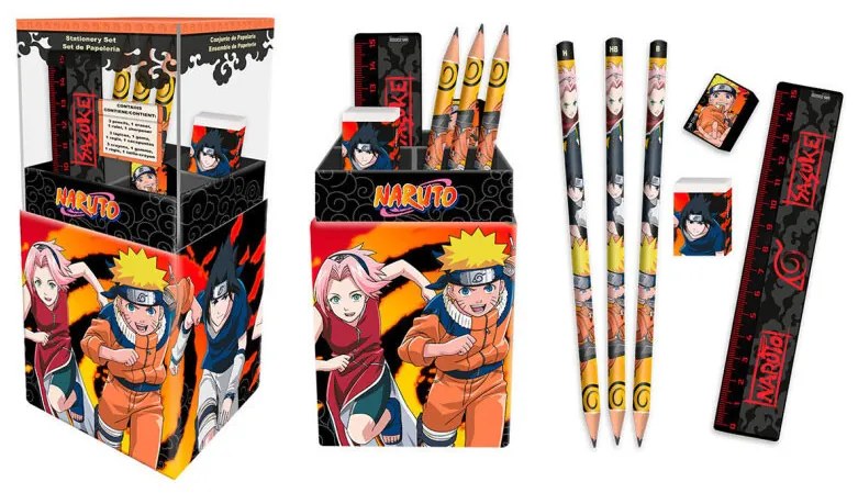 Naruto asztali tolltartó szett