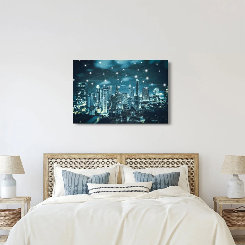 Egy ragyogó metropolisz képe (90x60 cm)