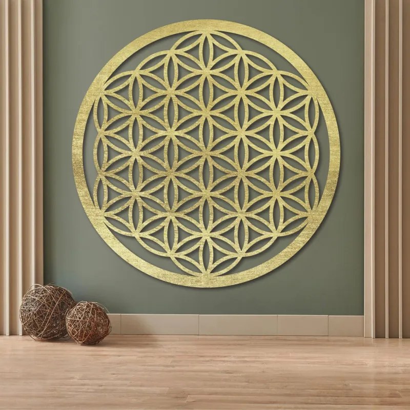 Mandala fa falfestmény | Élet virága