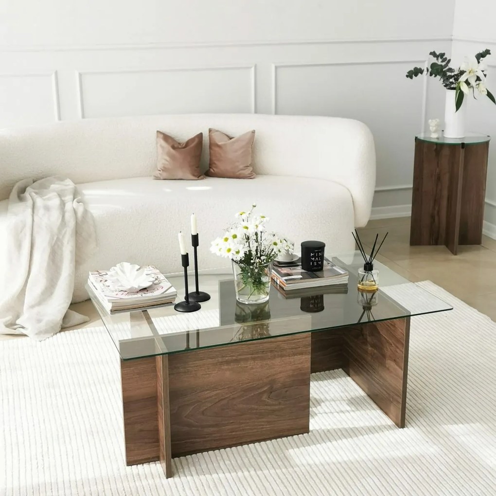 New Escape Walnut dohányzóasztal