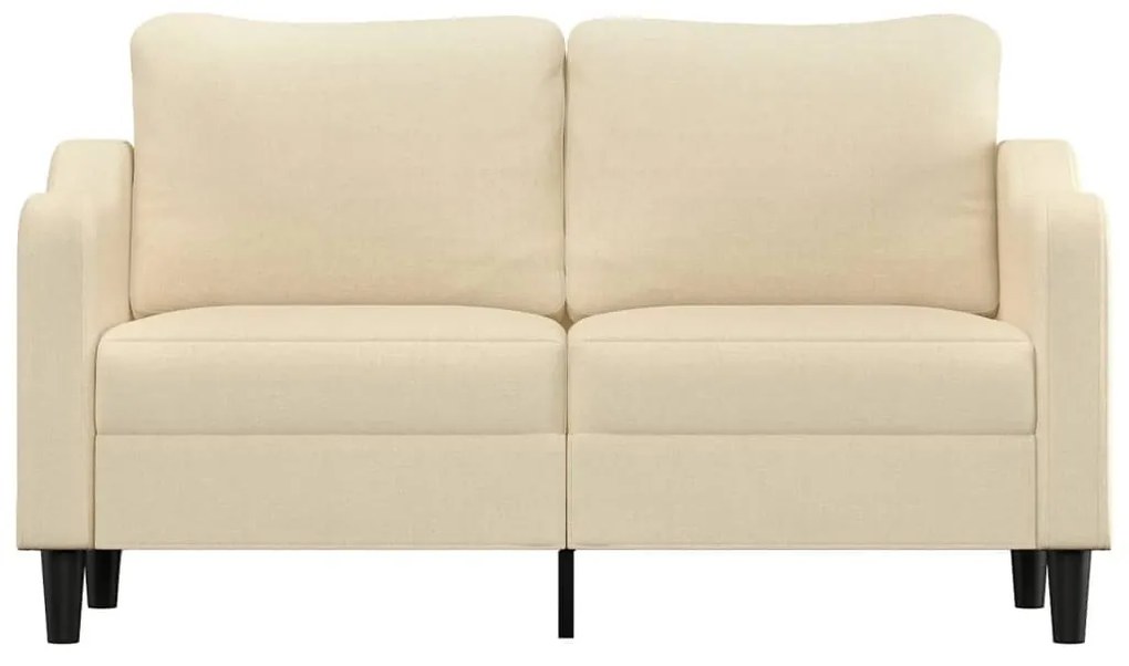 vidaXL kétszemélyes krémszínű szövetkanapé 140 cm