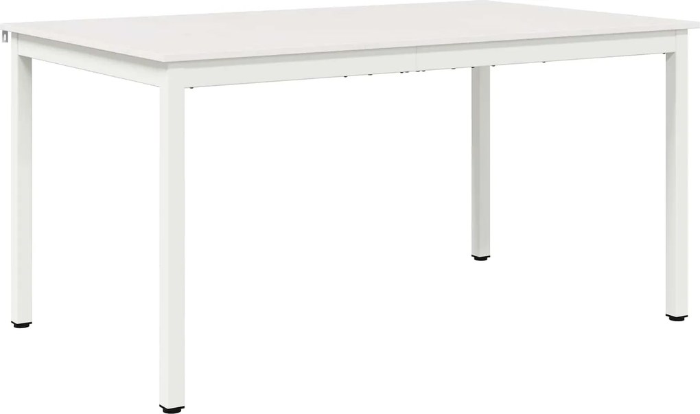 vidaXL Étkezőasztal Fehér 150 x 90 x 75 cm Tömör fenyőfa