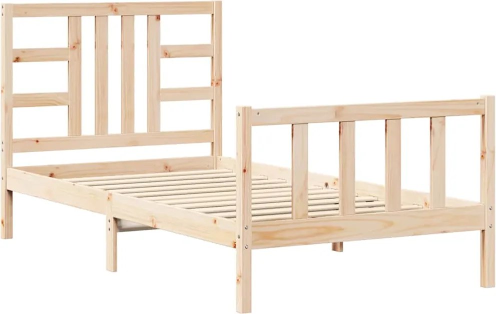 vidaXL tömör fenyőfa ágy matrac nélkül 100 x 200 cm