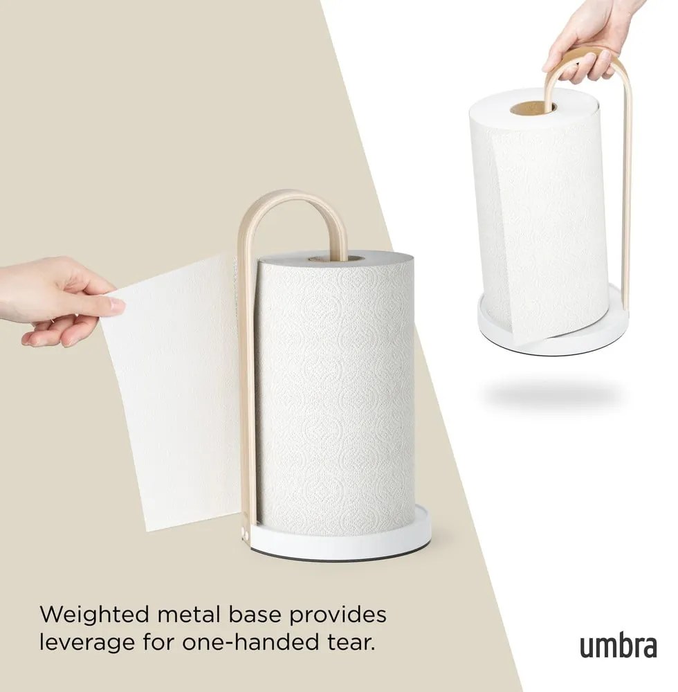 Fehér fa papírtörlő tartó ø 17 cm Bellwood – Umbra