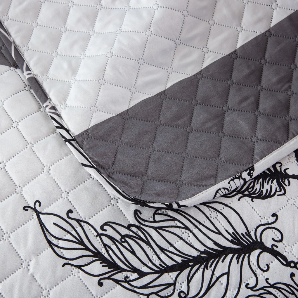 Ágytakaró TIRSO szürke-fehér Méret: 170 x 210 cm