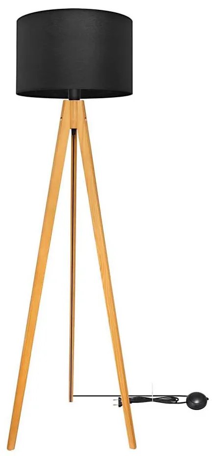 Állólámpa ALBA 1xE27/15W/230V fekete/tölgy