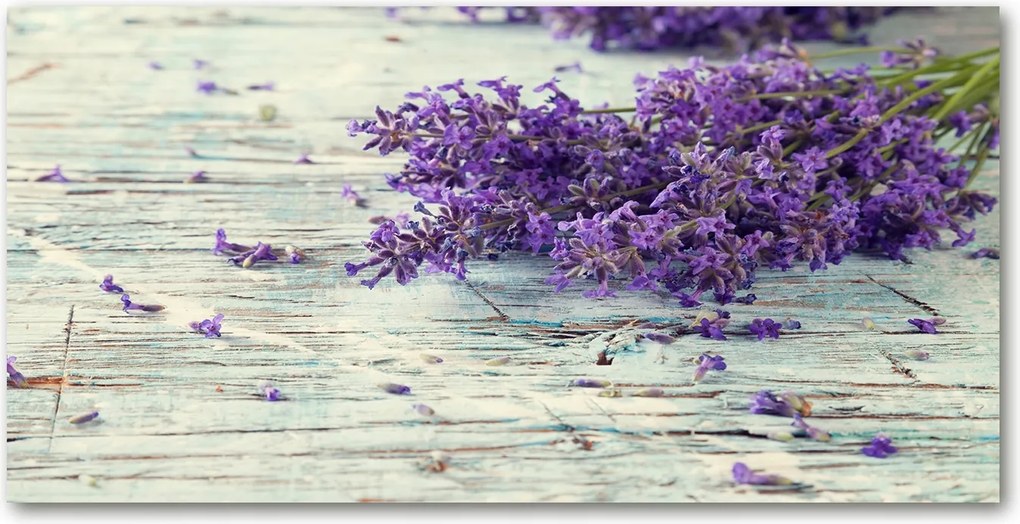 Üvegpanel konyhába Levendula 120x60 cm Ragasztó