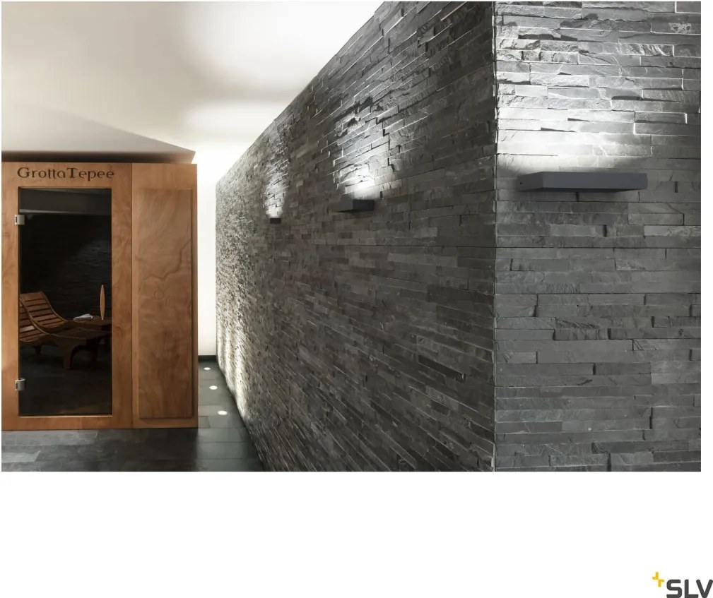 SLV 1002069 PEMA Modern Kültéri Fali Lámpa Antracit, Átlátszó LED IP54